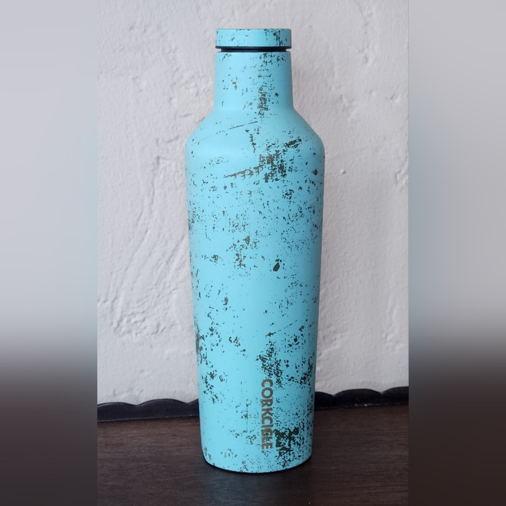 Corkcicle Bali Blue 16 oz. Canteen Insulated Stainless Steel Drinkware RARE